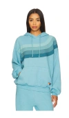 Aviator Nation Wave Stripe 4 Relaxed Pullover Hoodie In Blue