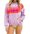 Aviator Nation Wave Pullover Hoodie In Purple
