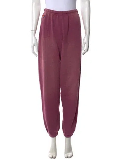 Pre-owned Aviator Nation Wide Leg Pants In Pink