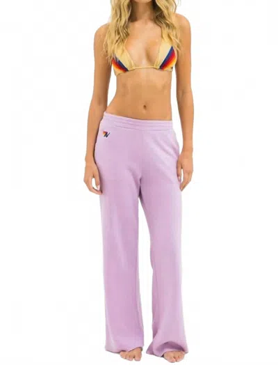 Aviator Nation Wide Leg Pocket Sweatpants In Mauve In Gray