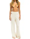 Aviator Nation Wide Leg Pocket Sweatpants In Vintage White In White