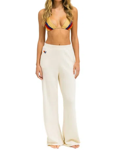 Aviator Nation Wide Leg Pocket Sweatpants In Vintage White