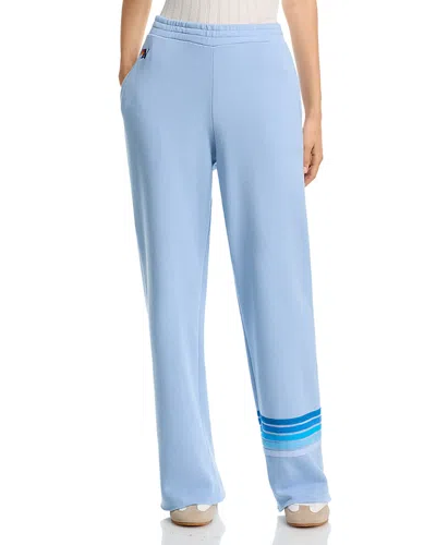 Aviator Nation Wide Leg Sweatpants In Blue