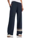 Aviator Nation Wide Leg Sweatpants In Charcoal/charcoal