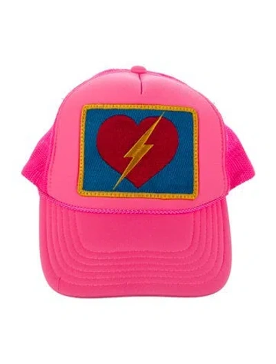 Pre-owned Aviator Nation Women's Neoprene Trucker Hat In Pink