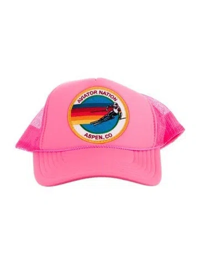 Pre-owned Aviator Nation Women's Pink Baseball Cap
