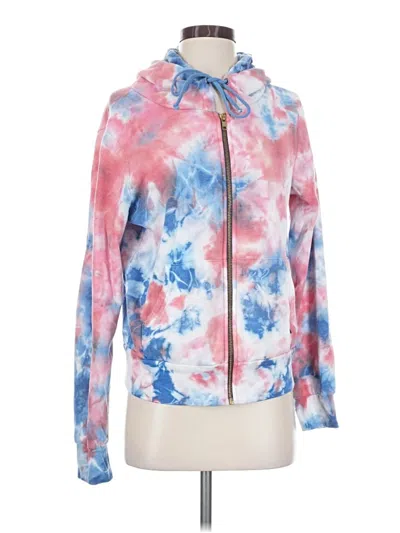 Pre-owned Aviator Nation Zip Up Hoodie In Pink