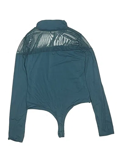 Pre-owned Avidlove Long Sleeve Top Teal Turtleneck Tops