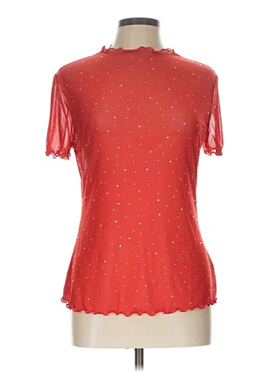 Pre-owned Avidlove Short Sleeve Blouse In Red