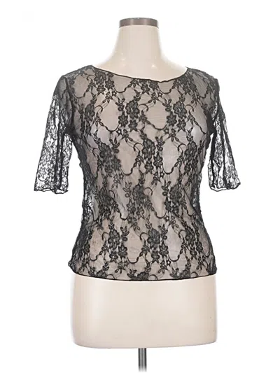 Pre-owned Avidlove Short Sleeve Top Black Scoop Neck Tops