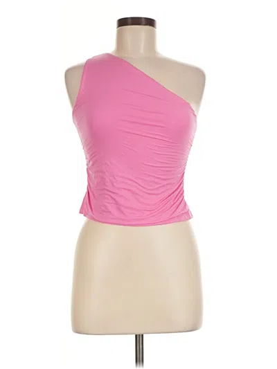 Pre-owned Avidlove Sleeveless Top Pink One Shoulder Neckline Tops