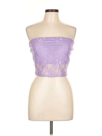 Pre-owned Avidlove Sleeveless Top Purple Strapless Neckline Tops