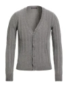 Avignon Man Cardigan Grey Size Xxl Wool, Polyamide In Gray