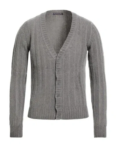 Avignon Man Cardigan Grey Size Xxl Wool, Polyamide In Gray