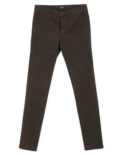 Avignon Man Pants Dark Green Size 30 Cotton, Elastane In Brown
