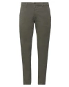 Avignon Man Pants Military Green Size 40 Cotton, Elastane In Green