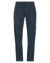 Avignon Man Pants Navy Size 34 Cotton, Elastane In Blue