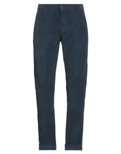 Avignon Man Pants Navy Size 34 Cotton, Elastane In Blue