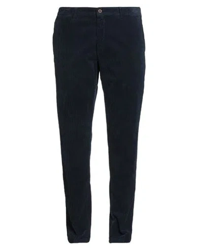 Avignon Man Pants Navy Size 40 Cotton, Elastane In Blue