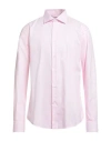 Avignon Man Shirt Pink Size 17 Cotton In Pink