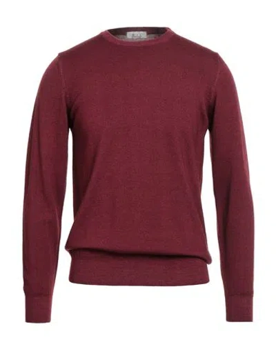 Avignon Man Sweater Burgundy Size M Merino Wool In Red