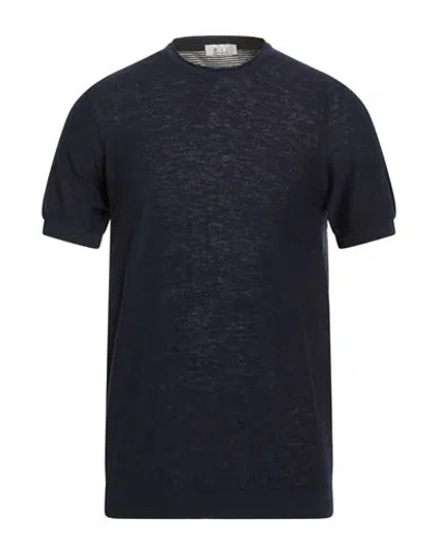 Avignon Man Sweater Midnight Blue Size L Cotton, Linen