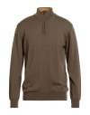 Avignon Man Sweater Military Green Size L Viscose, Polyamide, Wool, Cashmere In Green