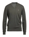 Avignon Man Sweater Military Green Size Xl Merino Wool