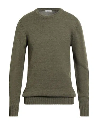 Avignon Man Sweater Military Green Size Xl Merino Wool