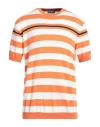 Avignon Man Sweater Orange Size L Cotton In Orange