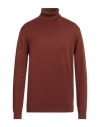 Avignon Man Turtleneck Brown Size Xl Viscose, Nylon