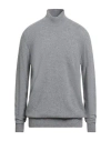 Avignon Man Turtleneck Grey Size L Merino Wool, Acrylic In Gray