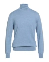 Avignon Man Turtleneck Light Blue Size L Merino Wool