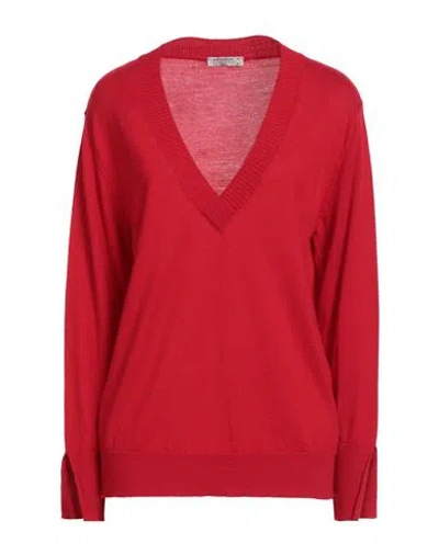 Avignon Woman Sweater Red Size L Merino Wool
