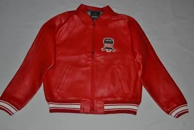 Pre-owned Avirex Authentic  Icon Leather A1 Bomber Jacket Mens Red Brand All Sizes