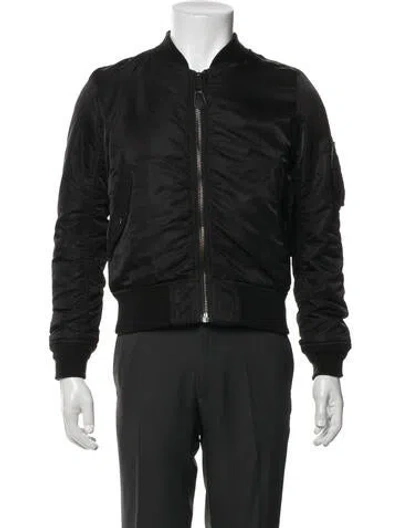 Pre-owned Avirex Bomber Jacket In Black/orange