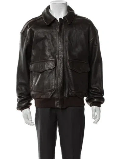 Pre-owned Avirex Bomber Jacket In Brown