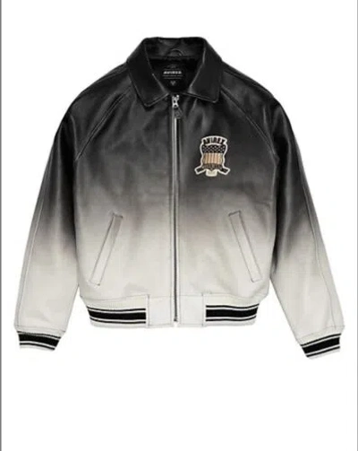 Pre-owned Avirex Brand  Limited Edition 100% Leather Icon Jacket Size Medium - Ombré In Black