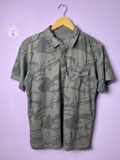Pre-owned Avirex Camo Pocket Polo Tees In Grey