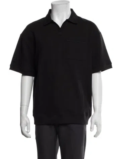 Pre-owned Avirex Collar Short Sleeve Polo Shirt W/ Tags In Black