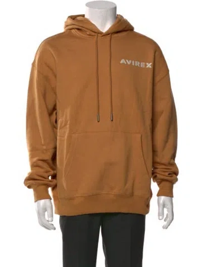 Pre-owned Avirex Crew Neck Long Sleeve Hoodie W/ Tags In Brown