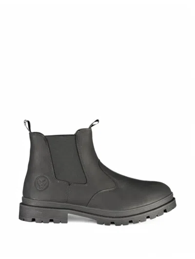 Avirex Elasticated-panel Ankle Boots In Black