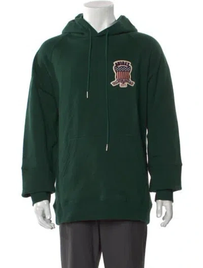 Pre-owned Avirex Graphic Print Crew Neck Hoodie In Green