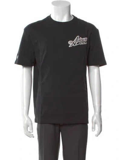 Pre-owned Avirex Graphic Print Crew Neck T-shirt In Gray