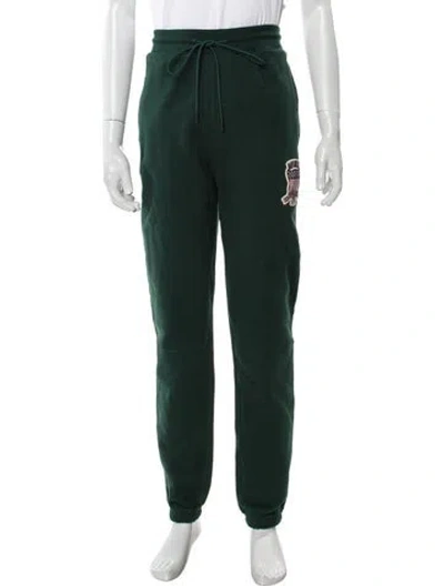 Pre-owned Avirex Graphic Print Embroidered Accent Lounge Bottoms In Green