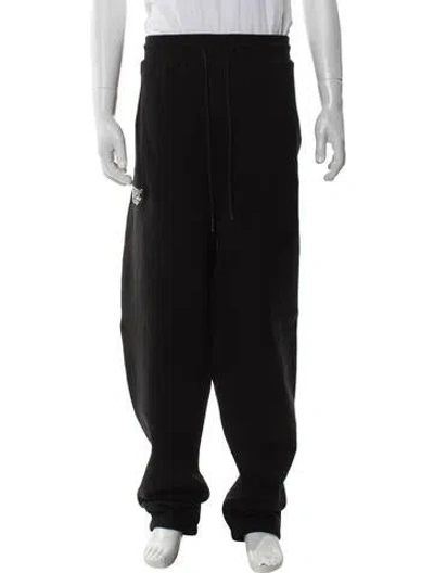 Pre-owned Avirex Graphic Print Sweatpants W/ Tags In Black