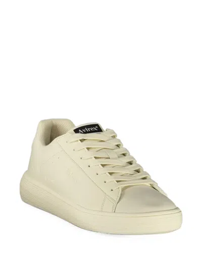 Avirex Logo-embossed Lace-up Sneakers In Nude
