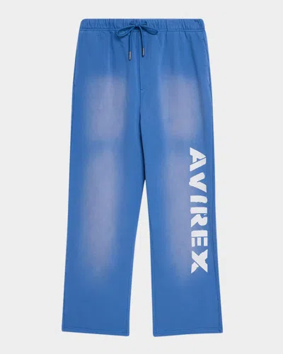 Avirex Men & Apos;s Distress Icon Fleece Drawstring Pants