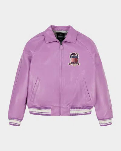Avirex Men's Fashion Icon Bomber Jacket In Violet