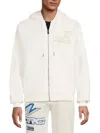 Avirex Men's Private Logo Zip Hoodie In White